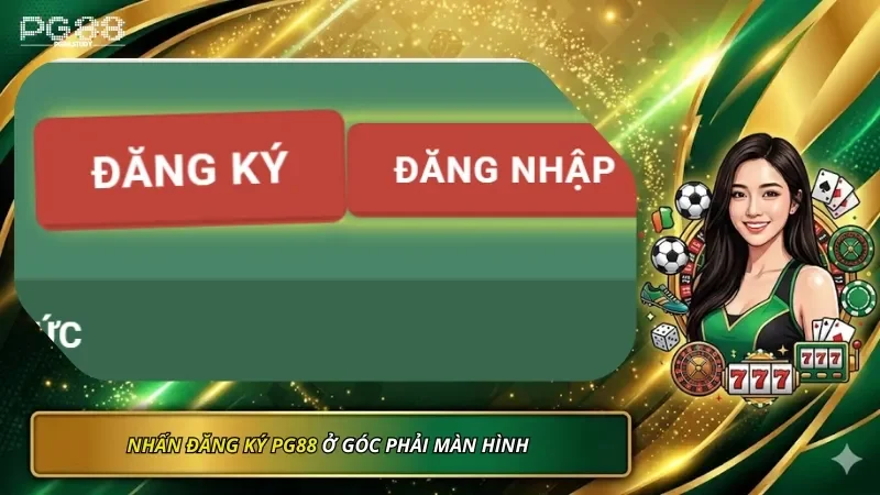 Nhấn chọn vào biểu tượng nút đăng ký màu đỏ hiển thị ở góc phải màn hình